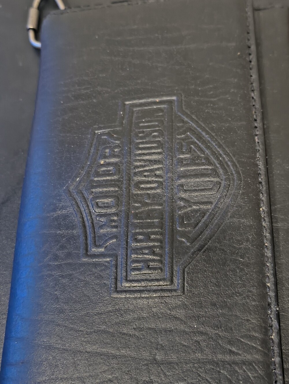 Harley-Davidson Black Leather Bifold with Embossed Shield